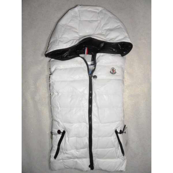 Moncler Donna Down gilet Bianco Presa M62